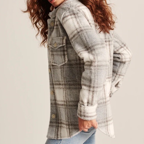 abercrombie sherpa button up shirt 